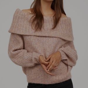 H&M Thick & Chunky Off-Shoulder Sweater